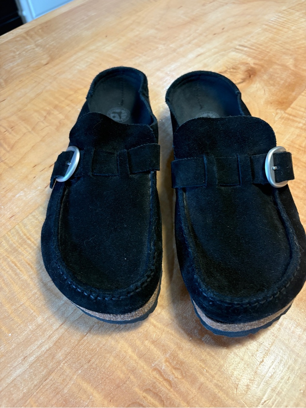 Women’s Birkenstock Black Suede Clog Slip-On